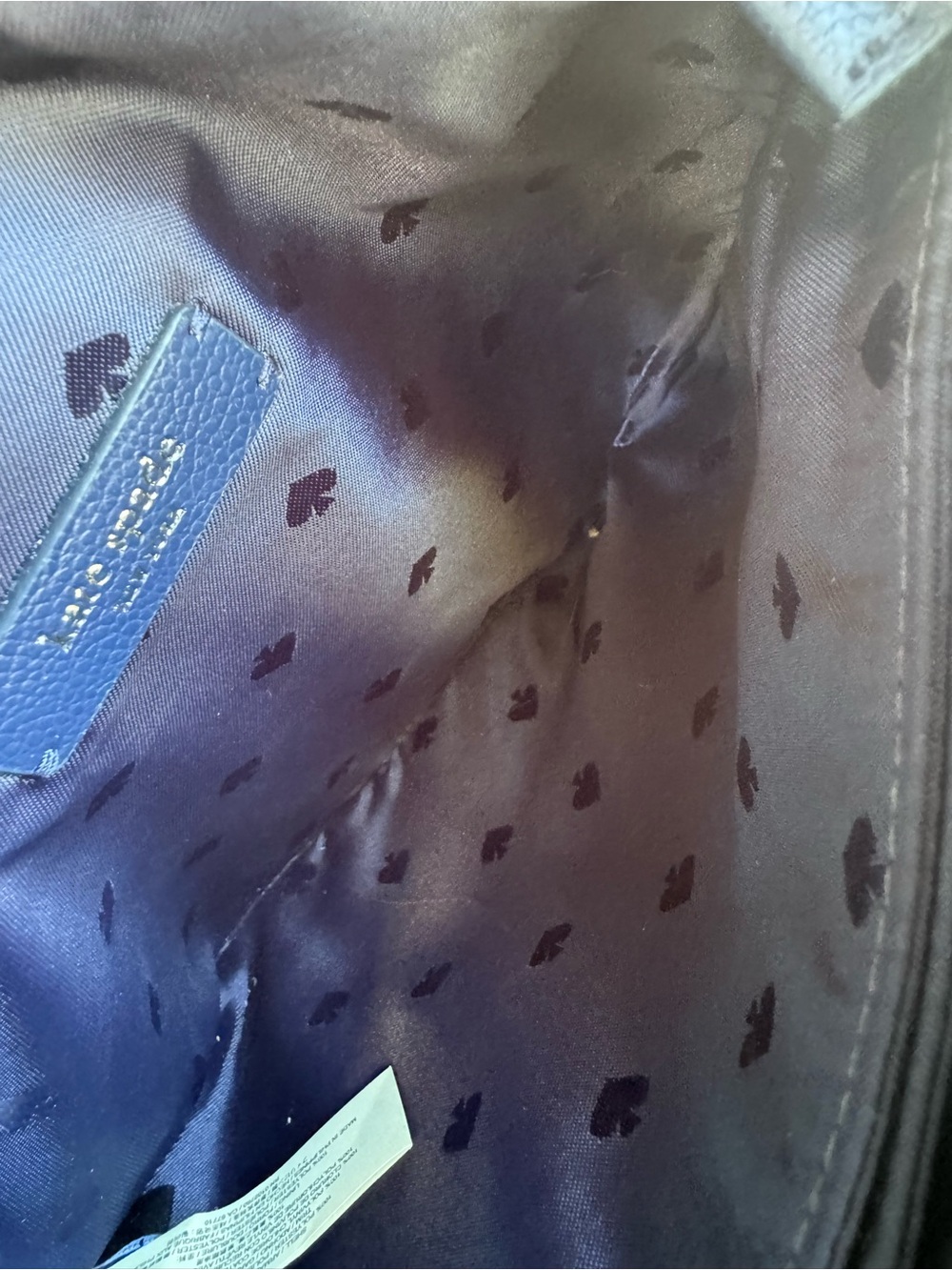 kate spade Navy Floral Print Crossbody with Gold Hardware - Picture 6 of 8